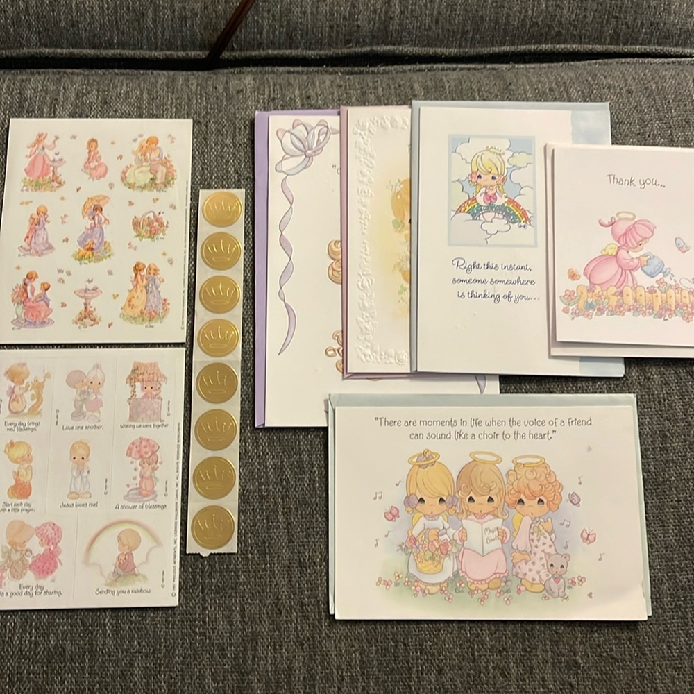 Hallmark Mixed Card Bundle: Envelopes.Stickers.Gold Crown Seals Included!